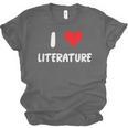 I Love Literature Heart Books Writing Reading Read Write Unisex Jersey T-Shirt I Love Literature Heart Books Writing Reading Read Write Unisex Jersey T-Shirt