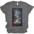 Magical Book Floral Coffee Books Nature Fantasy Unisex Jersey T-Shirt