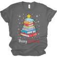 Merry Bookmas Book Christmas Tree Lights Xmas Men Women Kids Unisex Jersey T-Shirt