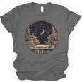 Moon Book Bookshelf Library Coffee Cup Star Stars Pattern Unisex Jersey T-Shirt Moon Book Bookshelf Library Coffee Cup Star Stars Pattern Unisex Jersey T-Shirt