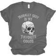 Morally Grey Is My Favorite Color Bookish Skull Unisex Jersey T-Shirt