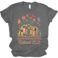 A New Chapter Begins Retired 2025 Books Flowers Unisex Jersey T-Shirt