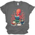 Octopus Reading Books Tea Coffee Unisex Jersey T-Shirt