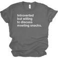 Office Humor Introverted Coworker Meeting Snack Foods Unisex Jersey T-Shirt Office Humor Introverted Coworker Meeting Snack Foods Unisex Jersey T-Shirt