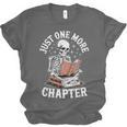 One More Chapter Skeleton Reading Books Lovers Readers Unisex Jersey T-Shirt