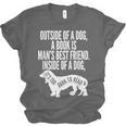 Outside Of A Dog A Book Is Man's Best Friend Apparel Unisex Jersey T-Shirt