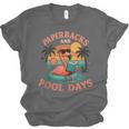 Paperbacks And Pool Days Flamingo Reading Summer Vibes Books Unisex Jersey T-Shirt Paperbacks And Pool Days Flamingo Reading Summer Vibes Books Unisex Jersey T-Shirt