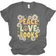 Peace Love Books Librarian Teacher Life Book Library Unisex Jersey T-Shirt Peace Love Books Librarian Teacher Life Book Library Unisex Jersey T-Shirt