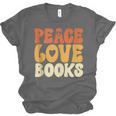 Peace Love Books Men Women Unisex Jersey T-Shirt