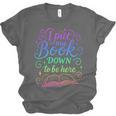 I Put My Book Down To Be Here Whimsical Graphic For Readers Unisex Jersey T-Shirt I Put My Book Down To Be Here Whimsical Graphic For Readers Unisex Jersey T-Shirt