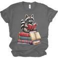 Raccoon Reading Books Matching Bookworm Readers Librarian Unisex Jersey T-Shirt