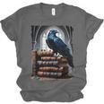 Raven On A Stack Of Books Wisdom Of Odin Unisex Jersey T-Shirt Raven On A Stack Of Books Wisdom Of Odin Unisex Jersey T-Shirt