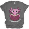 I Read Banned Books Axolotl Reading Unisex Jersey T-Shirt