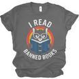 I Read Banned Books For Men Women Cat Banned Books Unisex Jersey T-Shirt I Read Banned Books For Men Women Cat Banned Books Unisex Jersey T-Shirt