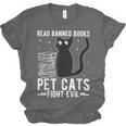 Read Banned Books Pet Cats Fight Evil Read Banned Books Unisex Jersey T-Shirt Read Banned Books Pet Cats Fight Evil Read Banned Books Unisex Jersey T-Shirt