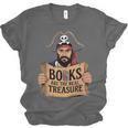 Read Book Reader Library Reading Librarian Pirate Bookworm Unisex Jersey T-Shirt