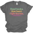 Read Books Run Hard Fight Fascists Unisex Jersey T-Shirt Read Books Run Hard Fight Fascists Unisex Jersey T-Shirt