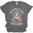 Read Books Be Weird Stay Feral Goat Unisex Jersey T-Shirt