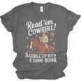 Read 'Em Cowgirl Saddle Up With A Good Book Rodeo Bookworm Unisex Jersey T-Shirt