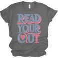 Read Your Heart Out Cute Teacher Reading Book Love Bookworm Unisex Jersey T-Shirt