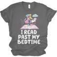 I Read Past My Bedtime Reading Unicorn Book Lover Unisex Jersey T-Shirt