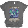 I Read Because Roasting People Is Frowned Upon Dragons Books Unisex Jersey T-Shirt