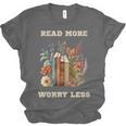 Read More Worry Less Book Lovers Motivational Quote Bookish Unisex Jersey T-Shirt Read More Worry Less Book Lovers Motivational Quote Bookish Unisex Jersey T-Shirt