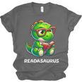 Readasaurus Reading Dinosaur Book Reader Bookworm Unisex Jersey T-Shirt