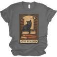 The Reader Cat Book Reading Halloween Tarot Card Unisex Jersey T-Shirt The Reader Cat Book Reading Halloween Tarot Card Unisex Jersey T-Shirt