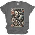 The Reader Tarot Card Skeleton Reading Book Bookworm Bookish Unisex Jersey T-Shirt The Reader Tarot Card Skeleton Reading Book Bookworm Bookish Unisex Jersey T-Shirt