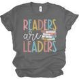 Readers Are Leaders Reading Book Lovers Teacher Women Kids Unisex Jersey T-Shirt