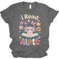Reading Axolotl Book Lover Wildflowers Unisex Jersey T-Shirt