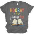 Reading Books Bibliophile Hooray It's Library Day Unisex Jersey T-Shirt Reading Books Bibliophile Hooray It's Library Day Unisex Jersey T-Shirt