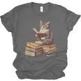 Reading Cat Book Lover Unisex Jersey T-Shirt Reading Cat Book Lover Unisex Jersey T-Shirt