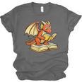 Reading Dragon Book Lover Bookworm Reader Unisex Jersey T-Shirt