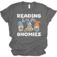 Reading With My Gnomies Gnomes Books Lover Bookworm Unisex Jersey T-Shirt