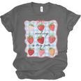 Reading Is My Jam Preppy Stawberry Bookworm Book Lover Nerd Unisex Jersey T-Shirt