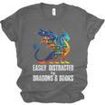 Reading Lover Easily Distracted By Dragons And Books Dragon Unisex Jersey T-Shirt Reading Lover Easily Distracted By Dragons And Books Dragon Unisex Jersey T-Shirt