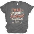 Reading And Motorcycle Life For Bikers Who Love Books Unisex Jersey T-Shirt