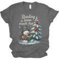 Reading Is Snow Much Fun Christmas Books Snowman Bookworm Unisex Jersey T-Shirt Reading Is Snow Much Fun Christmas Books Snowman Bookworm Unisex Jersey T-Shirt