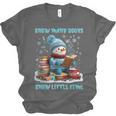 Reading Snow So Many Books Christmas Snow Little Time Unisex Jersey T-Shirt