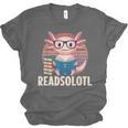 Readsolotl Axolotl Reading Book Lover Kawaii Bookworms Unisex Jersey T-Shirt