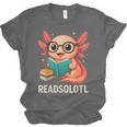 Readsolotl Kawaii Axolotl Reading Book Lover Unisex Jersey T-Shirt