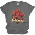 Red Roses Flowers Book Floral Unisex Jersey T-Shirt Red Roses Flowers Book Floral Unisex Jersey T-Shirt