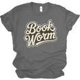 Retro Book Worm Reading For Book Lovers Unisex Jersey T-Shirt