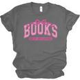 Retro Pink Coquette Bow Valentine Book Lover Varsity Unisex Jersey T-Shirt