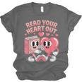 Retro Read Your Heart Out Valentine's Day Teacher Book Lover Unisex Jersey T-Shirt