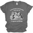 Retro I Stay Home I Read Books I Pet My Cat I Regret Nothing Unisex Jersey T-Shirt