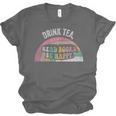 Retro Vintage Drink Tea Read Books Be Happy Reading Unisex Jersey T-Shirt Retro Vintage Drink Tea Read Books Be Happy Reading Unisex Jersey T-Shirt