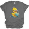 Rubber Duck Reading Book Reader Books Rubber Duckie Unisex Jersey T-Shirt
